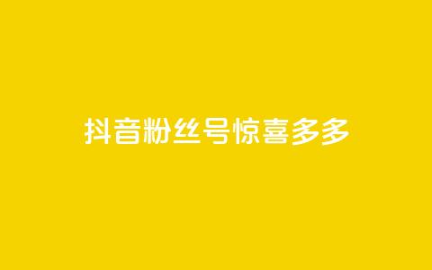 抖音粉丝号 惊喜多多.cn,cf低价黑号发卡网 - 拼多多现金大转盘助力50元 网易云音乐业务低价自助下单 第1张