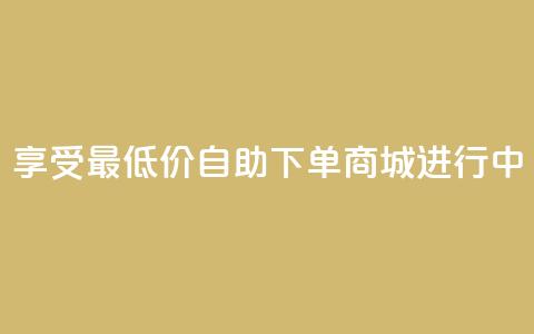 享受最低价：自助下单商城进行中  第1张