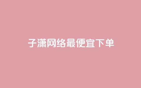 子潇网络最便宜下单 - 一秒5000  第1张