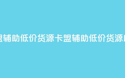 卡盟辅助低价货源(卡盟辅助低价货源助力)  第1张