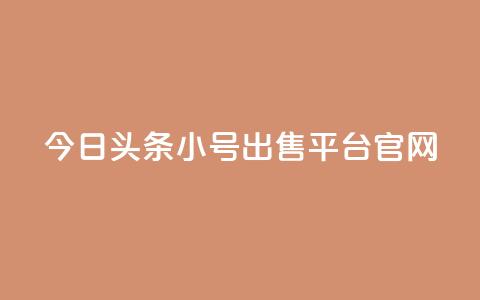 今日头条小号出售平台官网 - 今日头条小号买卖平台揭秘与分析~  第1张