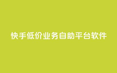 快手低价业务自助平台软件,全网辅助最低货源网 - QQ点赞助手 qq访客量增加网站免费  第1张