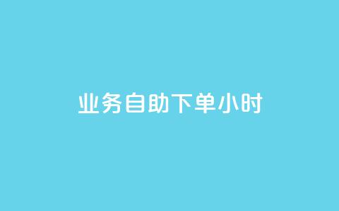 业务自助下单24小时  第1张