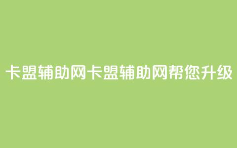 卡盟辅助网(卡盟辅助网：帮您升级SEO！)  第1张