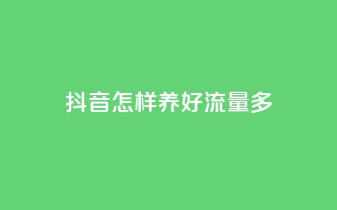 抖音怎样养好流量多,业务24小时下单平台 - Dy低价二十四小时下单平台 免费快手帐号100个  第1张