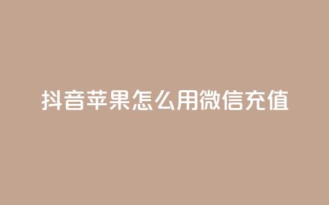 抖音苹果怎么用微信充值,卡盟货源网 - 快手粉丝到一万发作品给钱吗 王者官方网站刷人气值  第1张