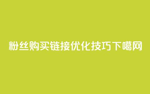 粉丝购买链接优化技巧  第1张