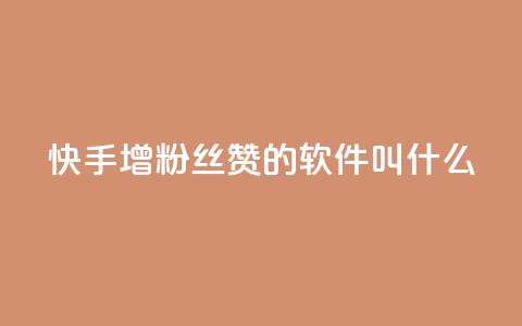 快手增粉丝赞的软件叫什么,qq说说赞空间说说的网站 - 快手自助平台业务下单真人 qq空间点赞充值  第1张