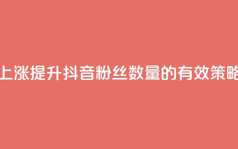 抖音粉丝如何上涨 - 提升抖音粉丝数量的有效策略与技巧！  第1张