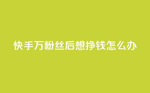 快手1万粉丝后想挣钱怎么办,快手赞1万免费领 - qq业务自助下单怎么开通 王者荣耀卡盟全网最低价稳定卡盟  第1张
