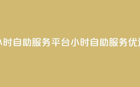 ks24小时自助服务平台(24小时ks自助服务优选)  第1张