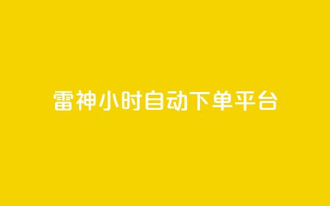 雷神24小时自动下单平台,抖音播点赞网站 - 拼多多业务助力平台 拼多多助手  第1张