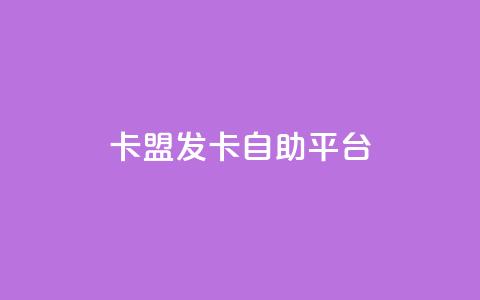 卡盟发卡自助平台 - 发卡自助平台卡盟，助您轻松发卡。  第1张