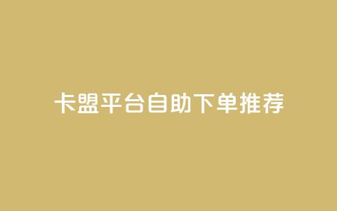卡盟平台自助下单推荐  第1张