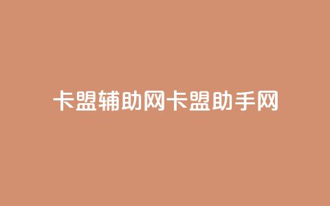 卡盟辅助网(卡盟助手网)  第1张