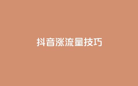 抖音涨流量技巧 - 提升抖音流量的秘诀! 第1张 抖音涨流量技巧 - 提升抖音流量的秘诀! 第1张