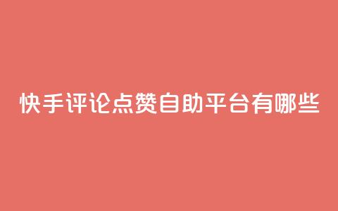 快手评论点赞自助平台有哪些,快手业务区免费 - 抖音买热度0.01小白龙马山肥大地房最新优惠活动 抖音粉丝业务套餐  第1张