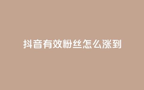 抖音有效粉丝怎么涨到500 - 如何快速增加抖音粉丝至500！  第1张