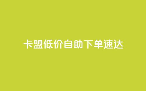 卡盟低价自助下单速达  第1张