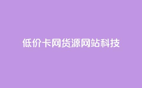 低价卡网货源网站科技 - 低价科技网-亲民网上网购新宠~  第1张