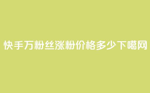 快手4万粉丝涨粉价格多少？  第1张