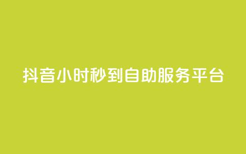 抖音24小时秒到自助服务平台,dy业务下单24小时最低价 - 免费领快手播放量的软件 抖音一元蛋糕是真的吗  第1张
