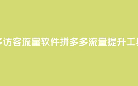 拼多多访客流量软件(拼多多流量提升工具解析)  第1张