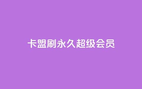 qq卡盟刷永久超级会员 - QQ卡盟永久超级会员刷卡：享受更多特权！~  第1张