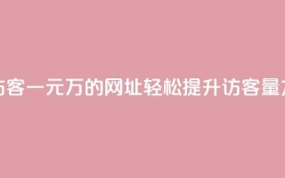 qq刷访客一元10万的网址(“轻松提升QQ访客量方法”)