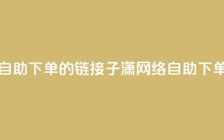子潇网络自助下单的链接(子潇网络自助下单服务链接)