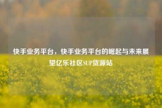 快手业务平台，快手业务平台的崛起与未来展望亿乐社区SUP货源站