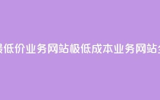 全网最低价业务网站(极低成本业务网站全覆盖)