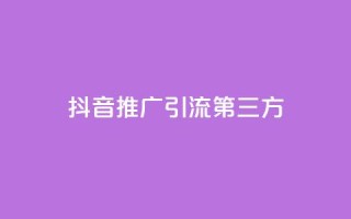 抖音推广引流第三方