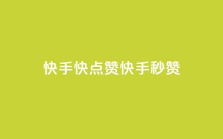 快手1快点赞(快手1秒赞)