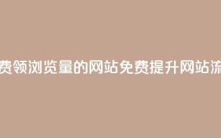 免费领浏览量的网站(免费提升网站流量)