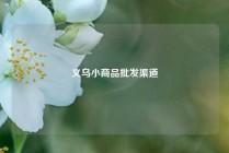 义乌小商品批发渠道