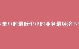 dy业务下单24小时最低价(24小时dy业务最经济下单方案)