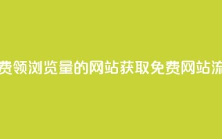 免费领浏览量的网站(获取免费网站流量)