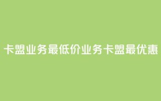 卡盟qq业务最低价(QQ业务卡盟最优惠)