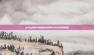 pubg脚本卡盟(优化你的PUBG游戏体验)