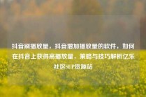 抖音刷播放量，抖音增加播放量的软件，如何在抖音上获得高播放量，策略与技巧解析亿乐社区SUP货源站