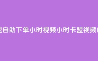 卡盟自助下单24小时视频vip(24小时卡盟视频VIP自助)