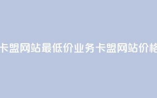qq业务卡盟网站最低价(qq业务卡盟网站价格优惠)