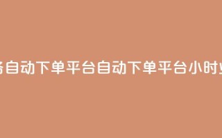 qq24小时业务自动下单平台(QQ自动下单平台24小时业务简介)