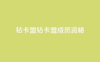 q钻卡盟(钻卡盟成员资格)