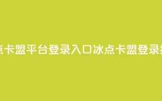 冰点卡盟平台登录入口(冰点卡盟登录指南)