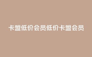 卡盟低价会员(“低价卡盟会员”)