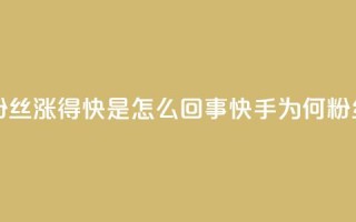 快手粉丝涨得快是怎么回事(快手为何粉丝激增)