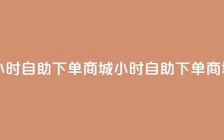 自助业务网24小时自助下单商城(24小时自助下单商城一站式服务)