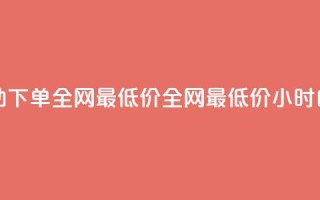 qq24小时自助下单全网最低价(全网最低价24小时自助QQ下单)